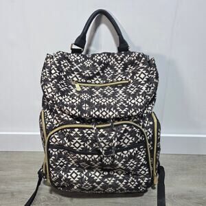 Fisher-Price Shilon Southwest Black & White 3 Piece Diaper Bag Backpack